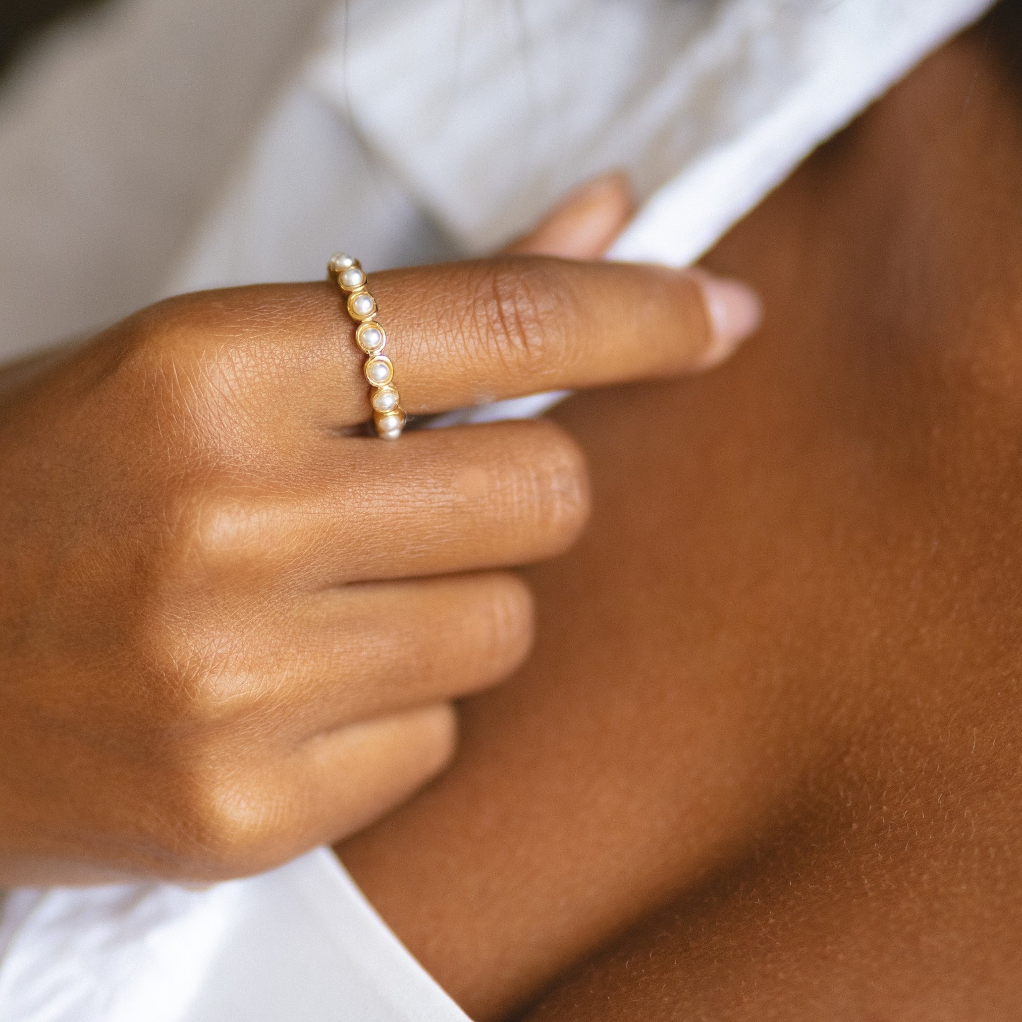 18K Gold Plated Peace Sign Ring Waterproof