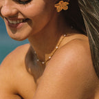 18K Gold Plated Dainty Freshwater Pearl Station Chain Choker