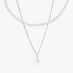 Silver Freshwater Pearl Choker & Baroque Pendant Bundle Set