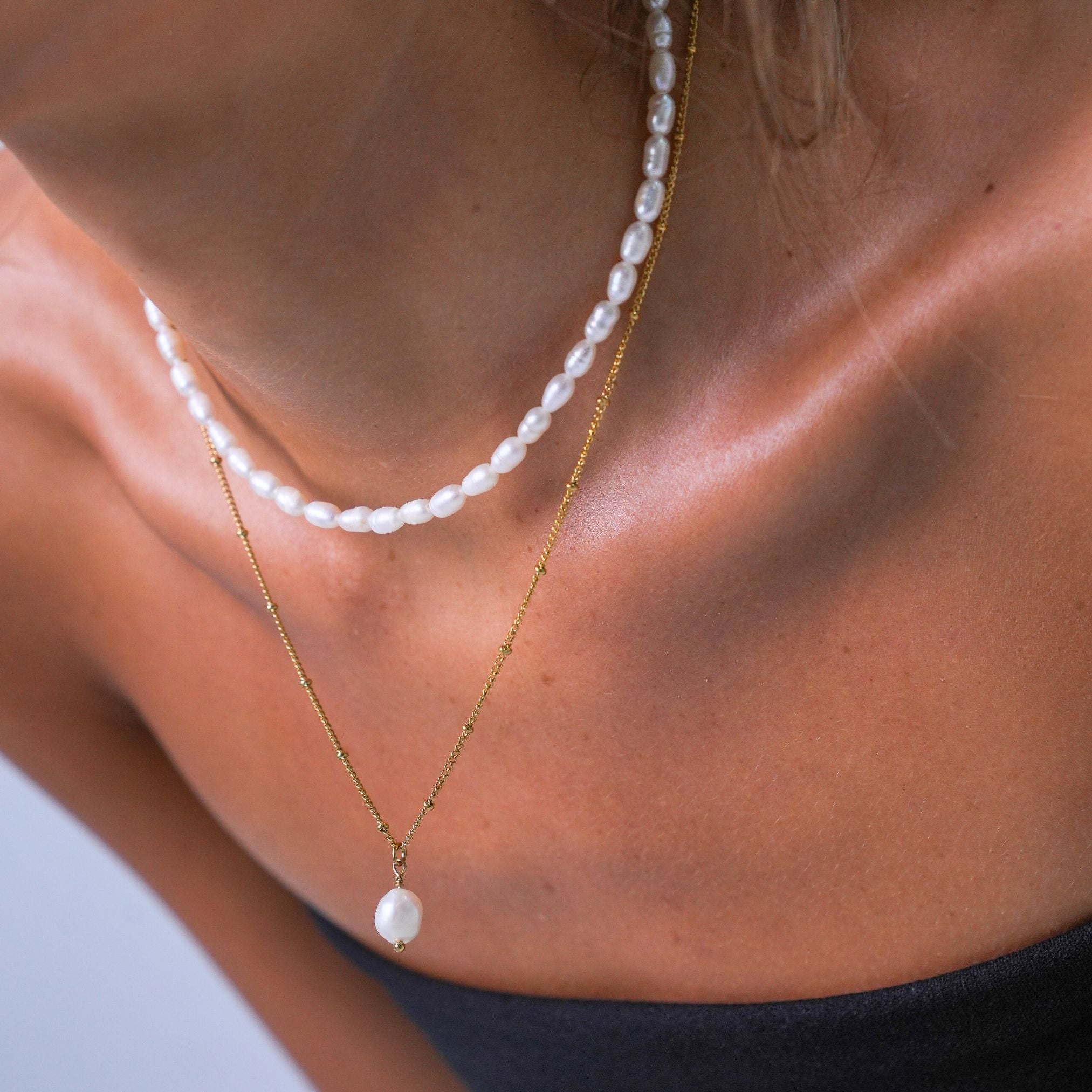 Freshwater Pearl Choker & Baroque Pendant Bundle Set