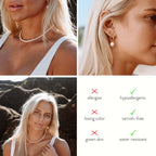Freshwater Pearl Choker & Hoop Earrings Bundle Set