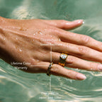 18K Gold Plated Peony Pink Zircon Band Ring