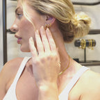 Triple Hoop Earrings Set Gold Plated 18K
