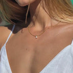 18K Gold Plated AAA Opal Stone Satellite Chain Pendant Necklace