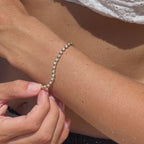 18K Gold Plated Zirconia Tennis Bracelet Waterproof