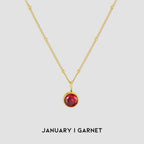 18K Gold Plated Birthstone Pendant Necklace