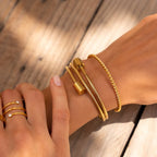 Triple Spiral Bracelet Gold Plated 18K
