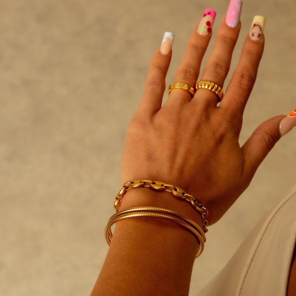 Triple Spiral Bracelet Gold Plated 18K