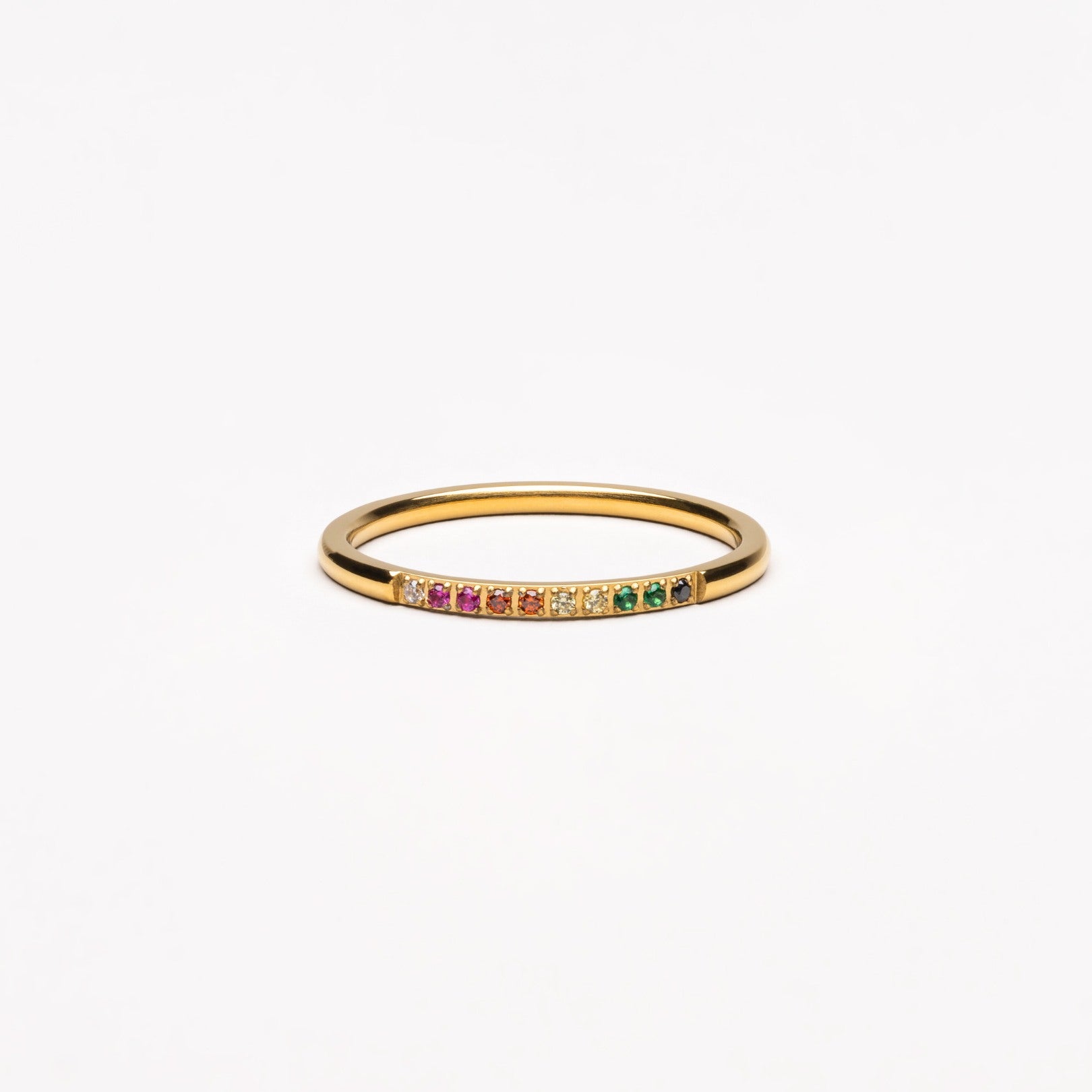 18K Gold Plated Golden Hour Colored Zircon Ring