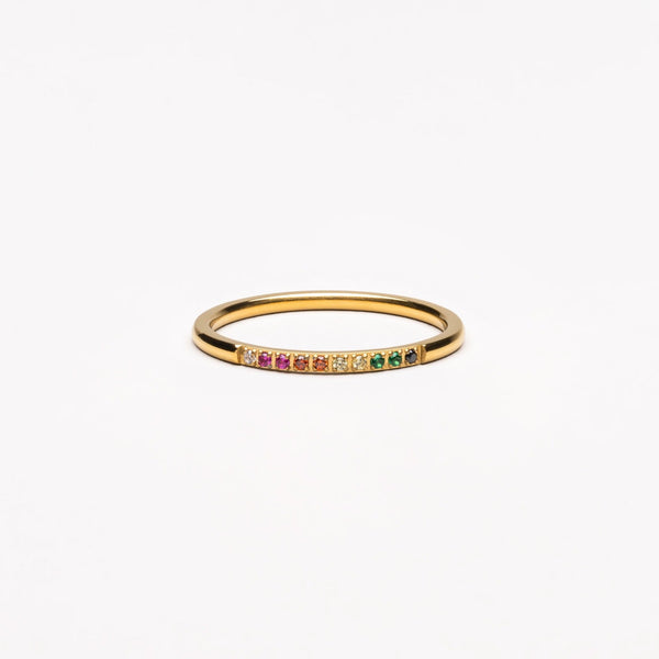 18K Gold Plated Golden Hour Colored Zircon Ring