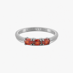 18K Gold Plated Raspberry Garnet Red Zircon Ring