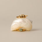 18K Gold Plated Oasis Jade Stone Ring Waterproof