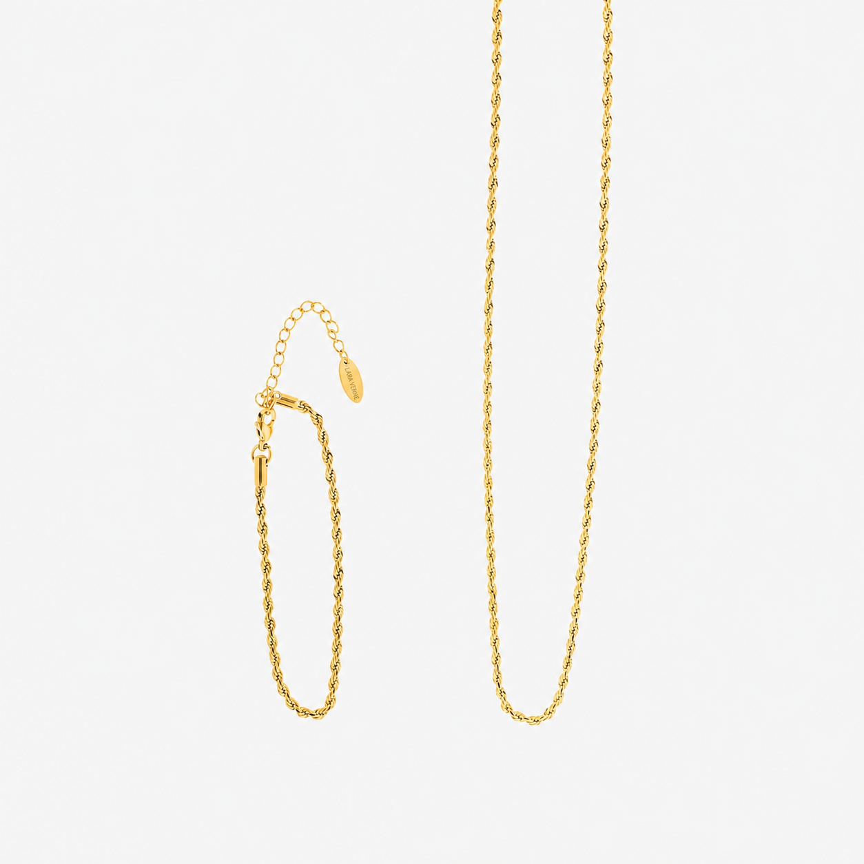 Rope Chain Necklace & Bracelet Bundle by Lara Verne