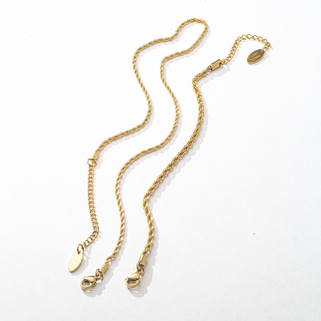 Rope Chain Necklace & Bracelet Bundle by Lara Verne