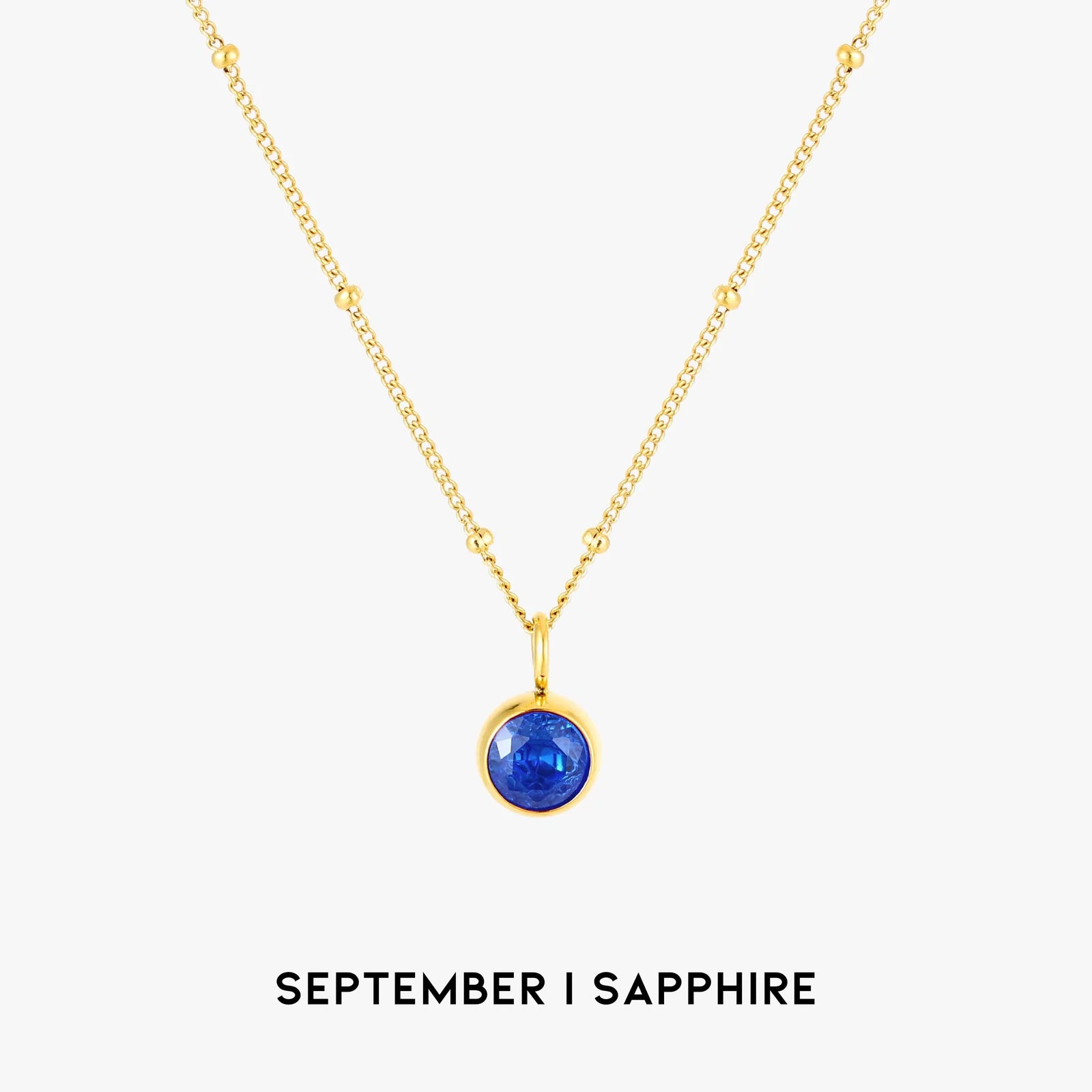 18K Gold Plated Birthstone Pendant Necklace