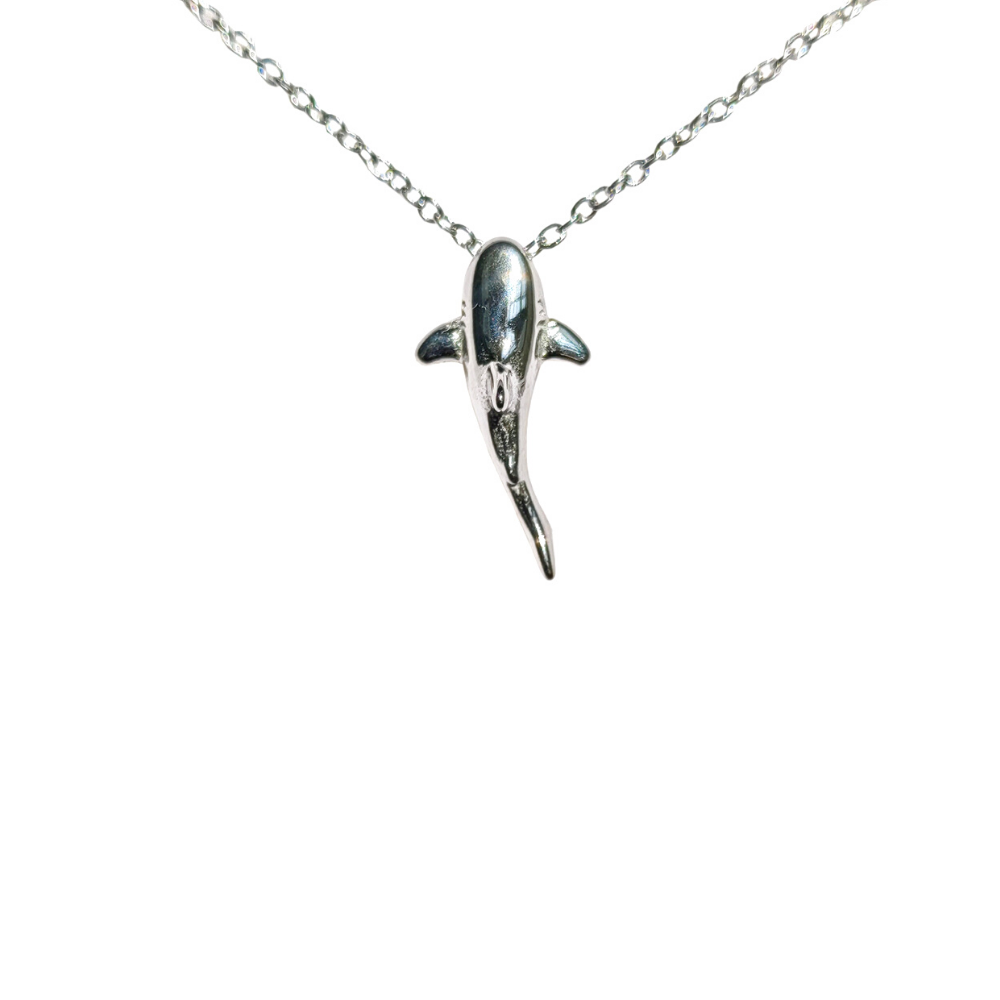 18K Gold Plated Shark Pendant Necklace Waterproof