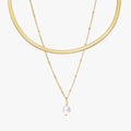 Herringbone Choker & Baroque Pearl Pendant Bundle Set