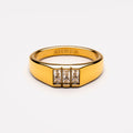 18K Gold Plated Baguette Zircon Signet Ring