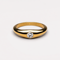 18K Gold Plated Astra Moissanite Solitaire Ring