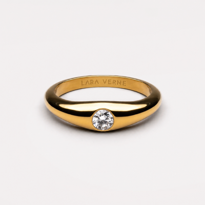 18K Gold Plated Astra Moissanite Solitaire Ring
