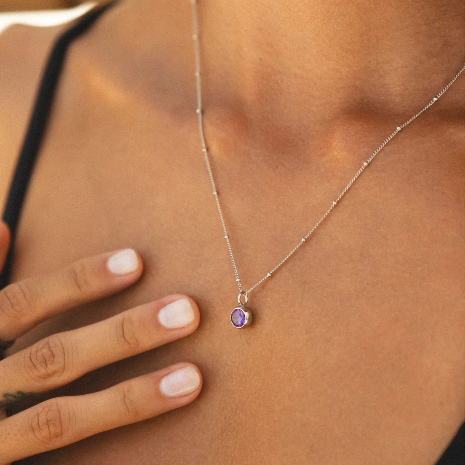 18K Gold Plated Birthstone Pendant Necklace
