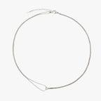 18K Gold Plated Double Chain Curb & Satellite Choker Necklace