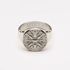 18K Gold Plated Golden Sun Signet Ring
