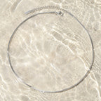 18K Gold Plated Dainty Herringbone Chain Choker Necklace Waterproof
