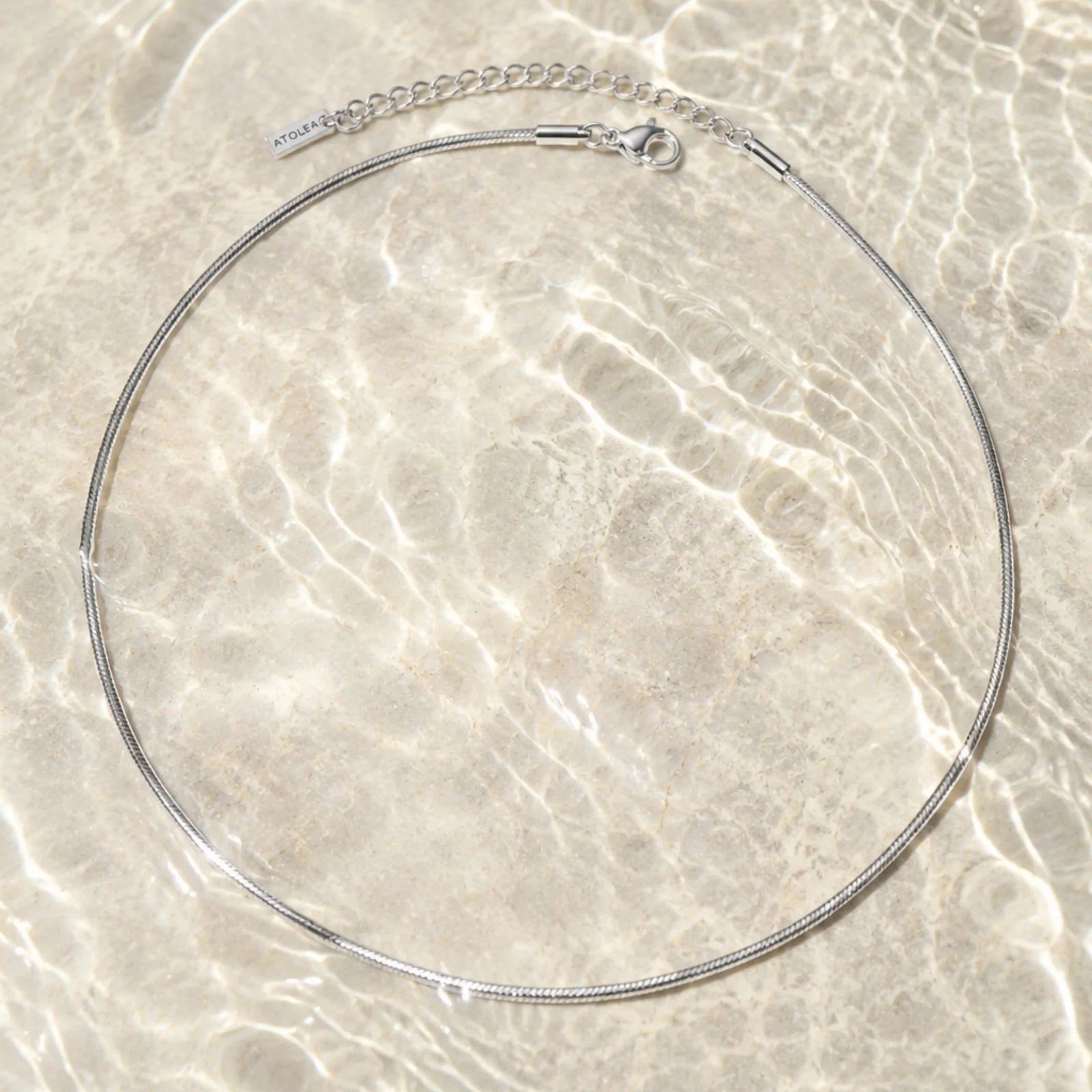 18K Gold Plated Dainty Herringbone Chain Choker Necklace Waterproof