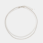 18K Gold Plated Herringbone & Rope Chain Layered Necklace Set