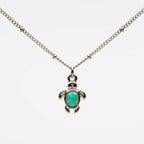 18K Gold Plated Opal Sea Turtle Pendant Necklace Waterproof