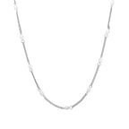 18K Gold Plated Dainty Freshwater Pearl Station Chain Choker