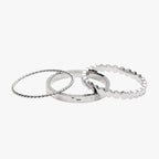 18K Gold Plated Daily Stacking Ring Set of 3