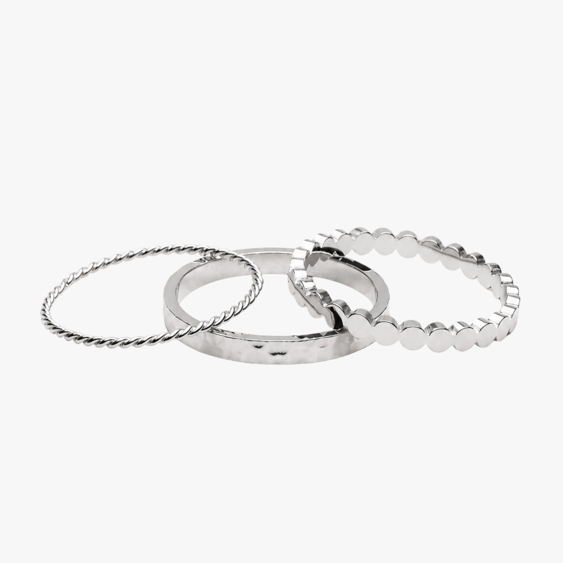 18K Gold Plated Daily Stacking Ring Set of 3