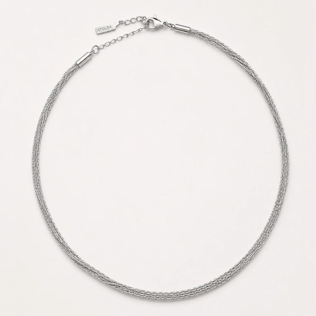 18K Gold Plated Four Layer Dainty Chain Choker Necklace Waterproof