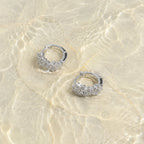 18K Gold Plated White Zircon Starlight Huggie Hoops