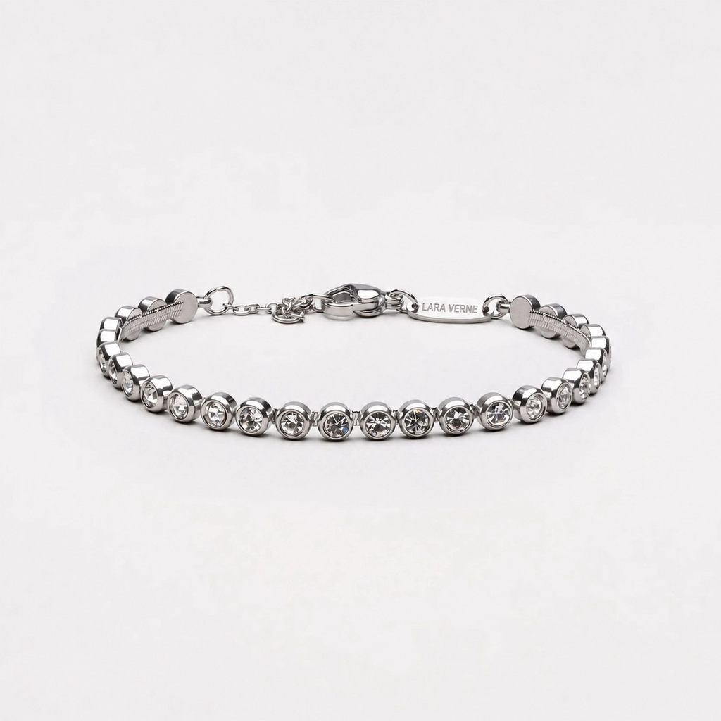 18K Gold Plated Zirconia Tennis Bracelet Waterproof