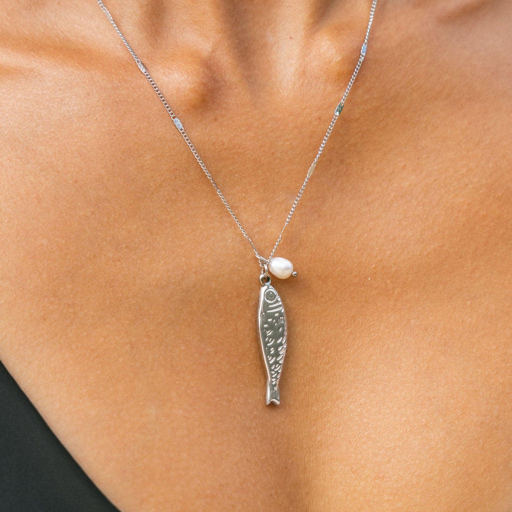 18K Gold Plated Fish Pendant Necklace Waterproof
