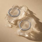 18K Gold Plated Twisted Hoop Earrings Lightweight