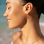 18K Gold Plated Snake Hoop Earrings