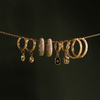 18K Gold Plated Large Pavé Crystal Statement Hoops