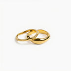 18K Gold Plated Gemini Stackable Ring Set of 2