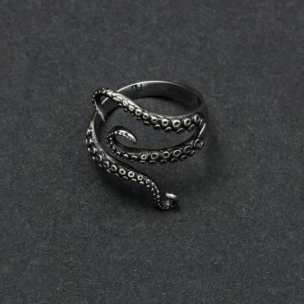 18K Gold Plated Octopus Tentacle Adjustable Ring
