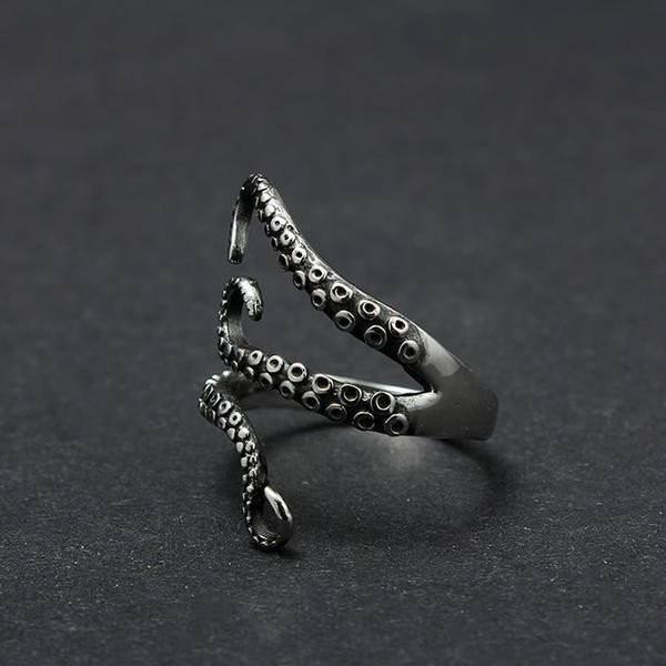 18K Gold Plated Octopus Tentacle Adjustable Ring