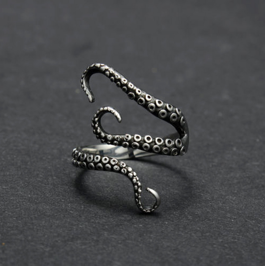 18K Gold Plated Octopus Tentacle Adjustable Ring