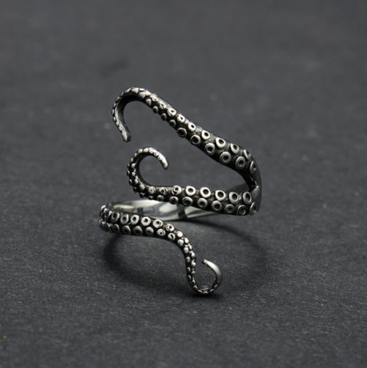 18K Gold Plated Octopus Tentacle Adjustable Ring