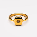 18K Gold Plated Starlight Moonstone Band Ring