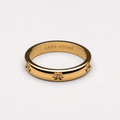 18K Gold Plated Sparkling Starburst Zircon Band Ring