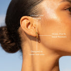 18K Gold Plated Snake Hoop Earrings