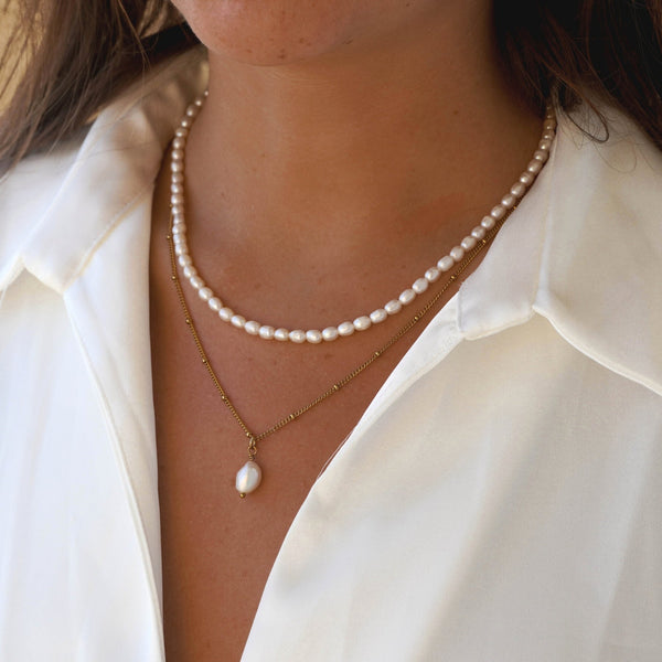 Freshwater Pearl Choker & Baroque Pendant Bundle Set